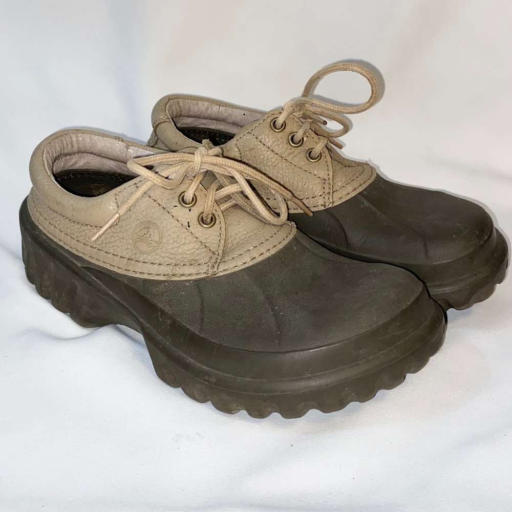 Crocs‎ All Terrain Axle Duck Boots Leather Trim Waterproof Islander M 8 W 9
